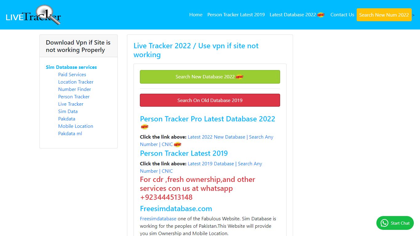 LiveTracker | All Network Details